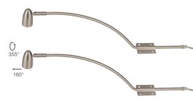 D1045SN  Lex (Set Of 2) Type A Over Cabinet 1 Light GU10 With Adjustable Head And 2m Cable (No Plug) Satin Nickel